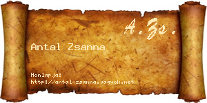 Antal Zsanna névjegykártya